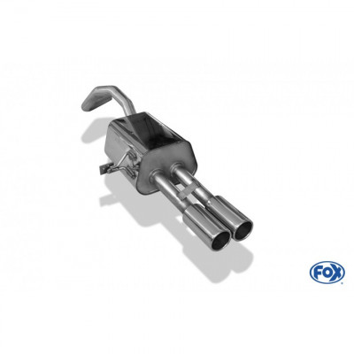 Silent stainless steel rear 2x80mm type 12 for RENAULT MEGANE III HAYON 3/5 PORTES