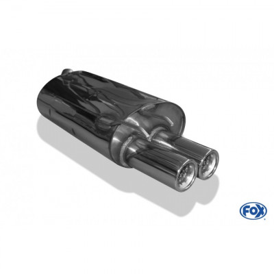 Silencieux arrière inox 2x70mm type 13 pour RENAULT TWINGO I TYPE C06