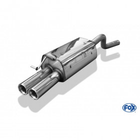 Silencieux arrière inox 2x70mm type 13 pour RENAULT TWINGO II TURBO TYPE CNO