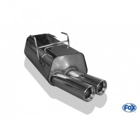 Silencieux arrière inox 2x76mm type 13 pour ROVER 75 BERLINE/BREAK