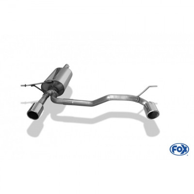 Silent rear duplex stainless steel 1x90mm type 16 for DACIA DUSTER 4x2 FACELIFT