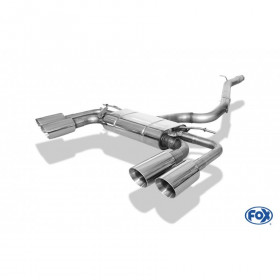 Complete Catback - silent stainless steel duplex 2x100mm type 25 for SEAT ATECA CUPRA 4x4 TYPE 5FP