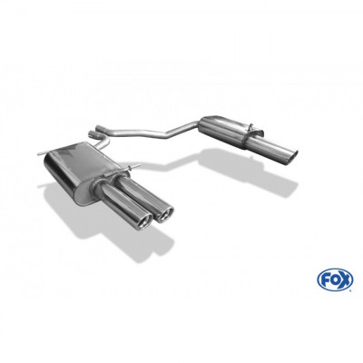 Silent rear duplex stainless steel 2x76mm type 17 for SEAT EXEO TYPE 3R