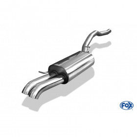 Silent stainless steel rear 2x63mm type 28 for VOLKSWAGEN T5/T6 4-MOTION