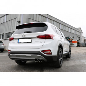 Silencieux arrière inox 2x106x71mm type 32 pour HYUNDAI SANTA FE 4x4 TYPE TM