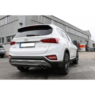 Silencieux arrière inox 2x106x71mm type 32 pour HYUNDAI SANTA FE 4x4 TYPE TM
