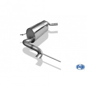 Silencieux arrière inox 1x55mm type 10 (sur sortie d'origine) pour SEAT IBIZA CUPRA TYPE 6J