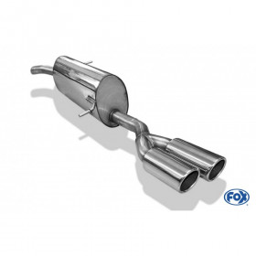 Silencieux arrière inox 2x76mm type 16 pour SEAT IBIZA ST TYPE 6J