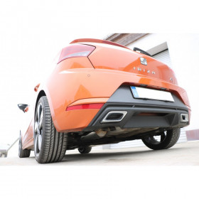 Silencieux arrière inox (sortie vers le bas) avec valve pour SEAT IBIZA TYPE KJ