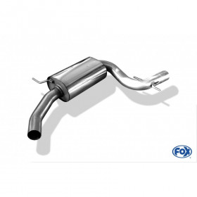 Stainless intermediate silencer for SEAT LEON TYPE 1P