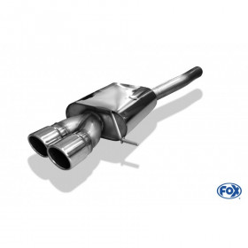 2x90mm stainless steel silent for SEAT LEON ST TYPE 5F