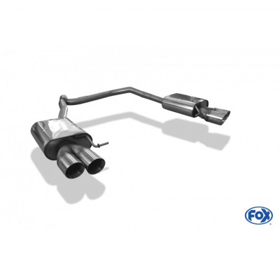 Silencieux arrière duplex inox 2x90mm type 25 pour SEAT LEON ST TYPE 5F