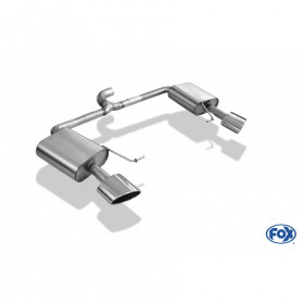 Silencieux arrière duplex inox 1x160x90mm type 38 pour SEAT LEON CUPRA 4DRIVE ST TYPE 5F (SANS FAP)