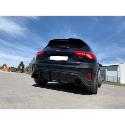 Catback après FAP avec silencieux arrière duplex inox 1x100mm type 25 NOIRE pour FORD FOCUS MK4 ST