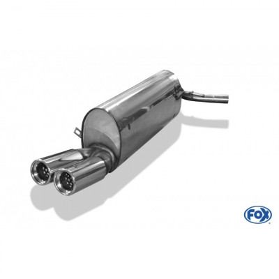 Silencieux arrière inox 2x76mm type 13 pour SKODA FABIA TYPE 6Y