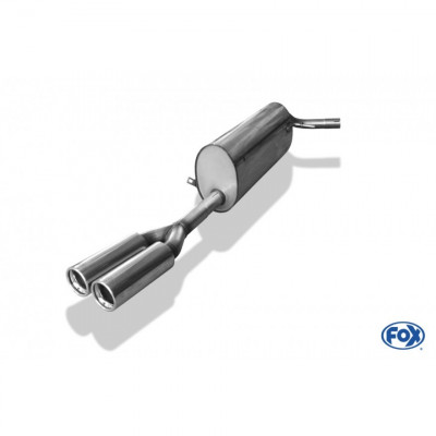 Silencieux arrière inox 2x76mm type 13 pour SKODA FABIA KOMBI TYPE 6Y