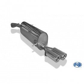 Silent stainless steel 2x76mm type 13 for SKODA FABIA RS BERLINE TYPE 5J