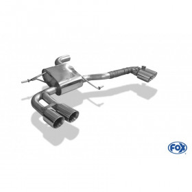 Silencieux arrière duplex inox 2x80mm type 25 pour SKODA KODIAQ 4x4 (sans découpe de PC AR)