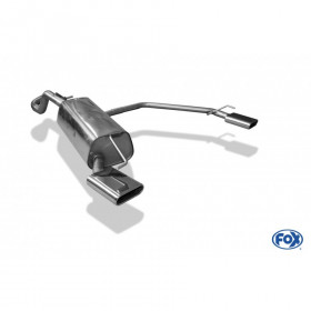 Silencieux arrière duplex inox 1x130x50mm type 52 pour SKODA ROOMSTER TYPE 5J