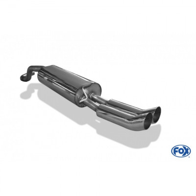 Silent stainless steel rear 2x76mm type 18 for SKODA RAPID (Berline)