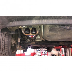Silencieux arrière inox 2x55mm type 26 pour SKODA RAPID SPACEBACK