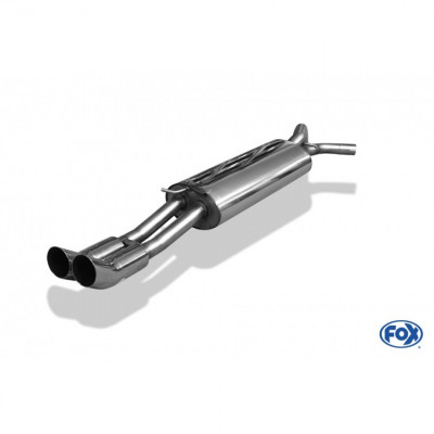 Silencieux arrière inox 2x76mm type 18 pour SKODA OCTAVIA TYPE 1U