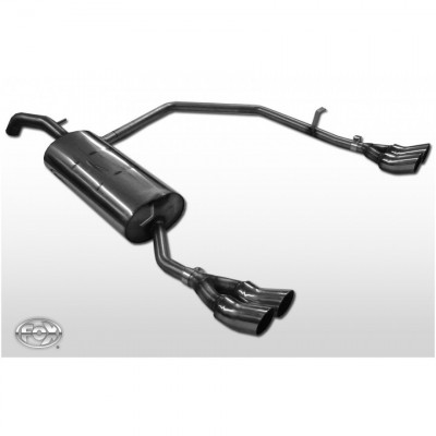 Silent rear duplex stainless steel 2x76mm type 18 for SKODA OCTAVIA TYPE 1U