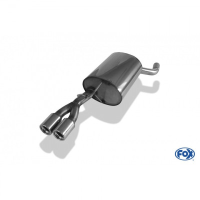 Silent stainless steel rear 2x76mm type 13 for SKODA OCTAVIA 4x4 TYPE 1U