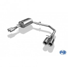 Silent rear duplex stainless steel 2x76mm type 13 for SKODA OCTAVIA 4x4 TYPE 1U
