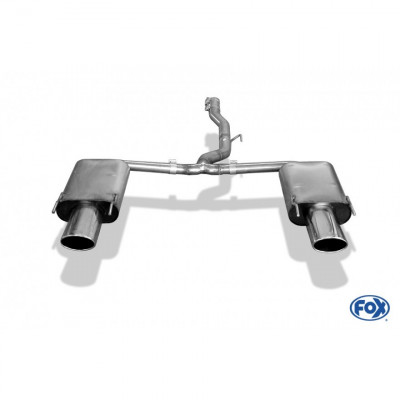 Silencieux arrière duplex inox 1x140x90mm type 44 pour OPEL INSIGNIA A 4x4 BERLINE