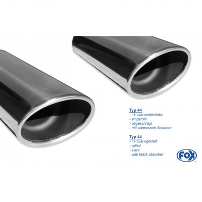 Silent rear duplex stainless steel 1x140x90mm type 44 for OPEL INSIGNIA A 4x4 SPORT TOURER