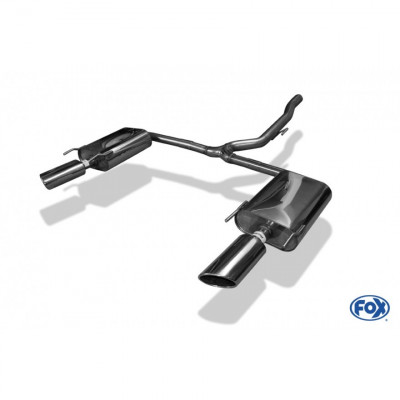 Silent rear duplex stainless steel 1x115x85mm type 38 for OPEL INSIGNIA A 4x4 SPORT TOURER