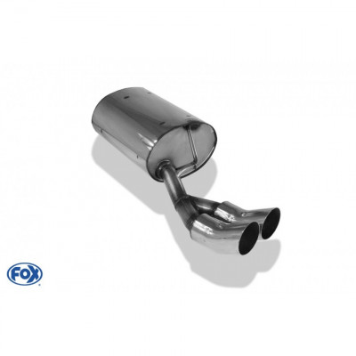 Silencieux arrière inox 2x76mm type 18 pour SKODA OCTAVIA 4x4 TYPE 1U