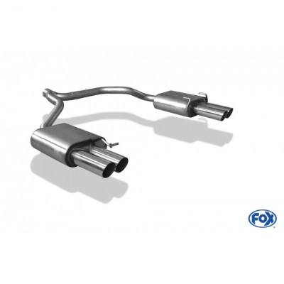 Silencieux arrière duplex inox 2x76mm type 10 pour SKODA OCTAVIA TYPE 1Z