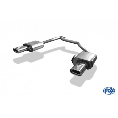 Silencieux arrière duplex inox 1x135x80mm type 53 pour SKODA OCTAVIA TYPE 1Z FACELIFT