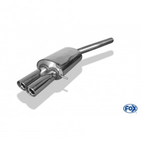 Silent stainless steel rear 2x76mm type 17 for SKODA OCTAVIA RS TYPE 1Z