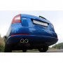 Silent stainless steel rear 2x76mm type 17 for SKODA OCTAVIA RS TYPE 1Z