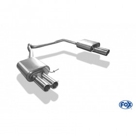 Silencieux arrière duplex inox 2x70mm type 12 pour SKODA OCTAVIA TYPE 5E