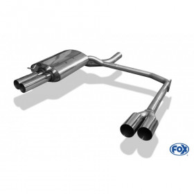 Silent rear duplex stainless steel 2x90mm type 10 (M5 look) for BMW 520i/523i/525i/530i TYPE E60/61