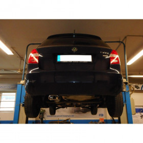 Silent stainless steel rear 1x145x65mm type 59 for SKODA FABIA TYPE NJ