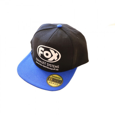 Casquette FOX de couleur noire/bleu avec logo blanc