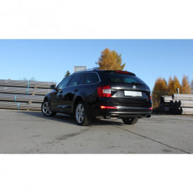 Silencieux arrière duplex inox 2x220x80mm type 49 pour SKODA OCTAVIA TDI 4x4 TYPE 5E