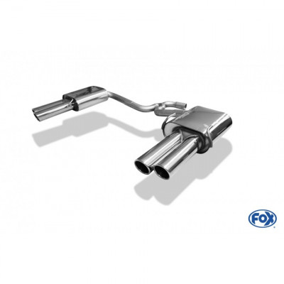 Silent rear duplex stainless steel 2x80mm type 16 for SKODA SUPERB TYPE 3T (4x4)