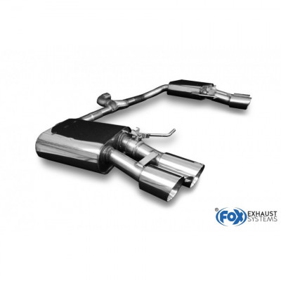 Silencieux arrière duplex inox 2x90mm type 25 avec valves pour SKODA SUPERB TYPE 3V (4x4)