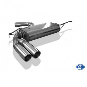 Silencieux arrière inox 2x80mm type 12 pour SKODA YETI TYPE 5L (Traction)