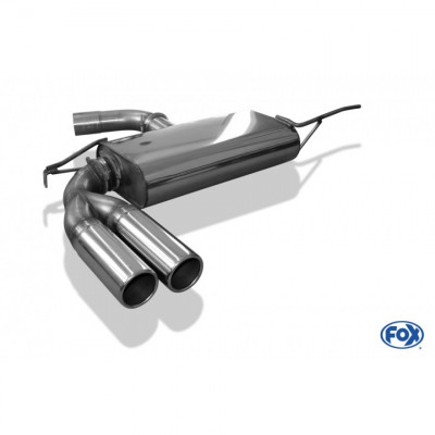 Silencieux arrière inox 2x80mm type 12 pour SKODA YETI TYPE 5L (Traction)