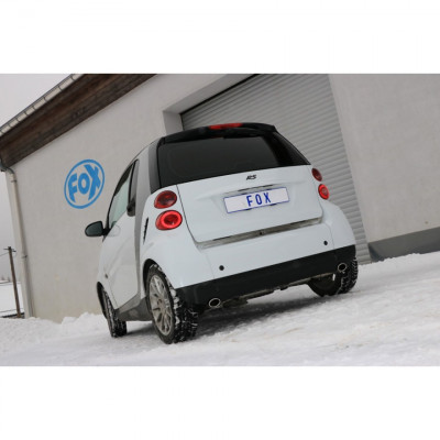 Silent rear duplex stainless steel 1x86x54mm type 32 for SMART FORTWO TYPE 451