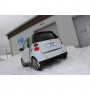 Silent rear duplex stainless steel duplex type 14 for SMART FORTWO TYPE 451 (with Brabus bumper)