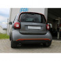 Silent rear duplex stainless steel 1x78x75mm type 70 for SMART FORTWO TYPE 453