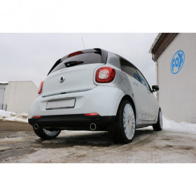 Silent rear duplex stainless steel 1x78x75mm type 70 for SMART FORFOUR TYPE 453